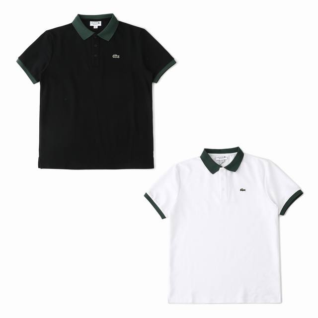 顶级复刻 Lacoste 法国鳄鱼夏季新款 经典纯色刺绣小标徽章休闲翻领polo衫短袖-原版代购品质面料：原版重磅 G网眼珠光地棉面料质感非常柔软舒适 100%