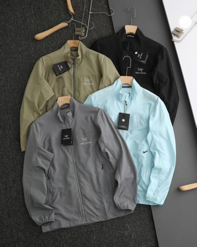 独家臻品 官网复刻arcteryx始祖鸟squamish Jacket立领休闲运动防晒防风皮肤衣外套夹克官网购入 复刻开模 定制面料 细节拉满！采用高密防紫外线