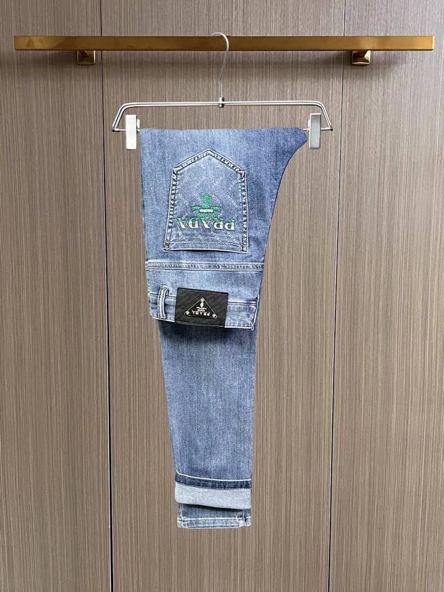 Prada's new spring summer fashion original denim jeans are made of imported high