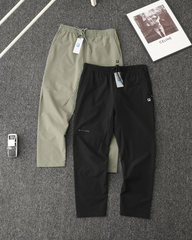 Fila Men's Woven Long Pants, Spring 2026 New Style, Basic Fitness Sports Straigh Fila Men's Woven Long Pants, Spring 2026 New Style, Basic Fitness Sports Straigh
