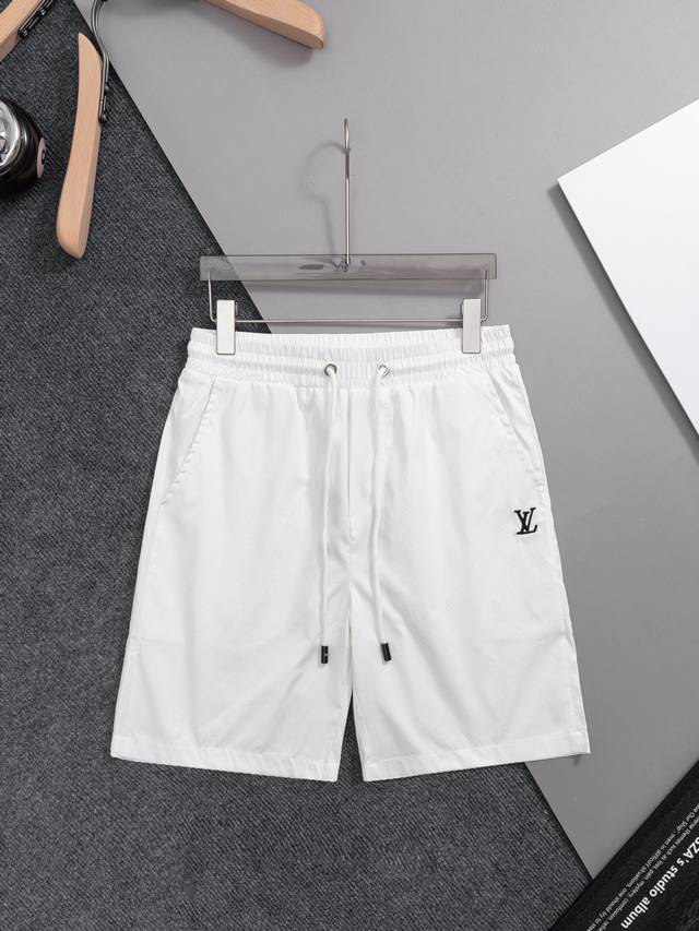 2026 Lv New Quick-Drying Beach Shorts, custom fabric, craft logo. Fitted and str