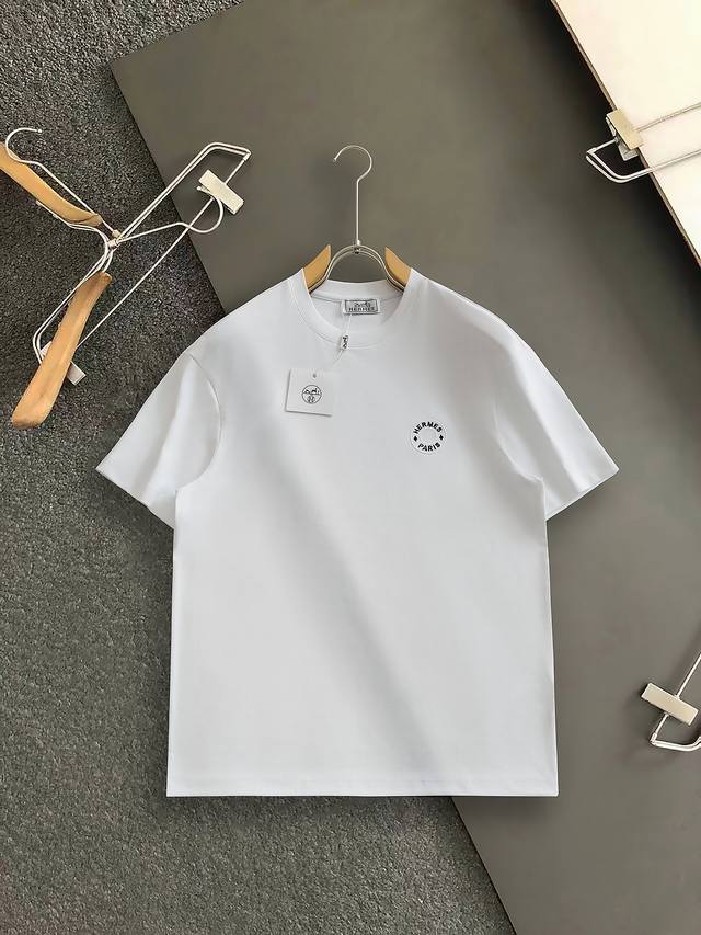 Her* Fitted, premium black and white two-tone minimalist crew neck short-sleeved