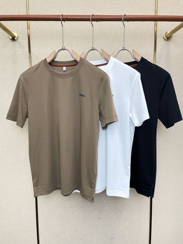 Zegna杰尼亚独家专供新款原单男士休闲短袖 高端定制 高版本 时尚百搭爆款进口面料 手感超柔软细腻 穿着亲肤舒适 高端精品 代工厂p精细做工 上身非常赞 男士