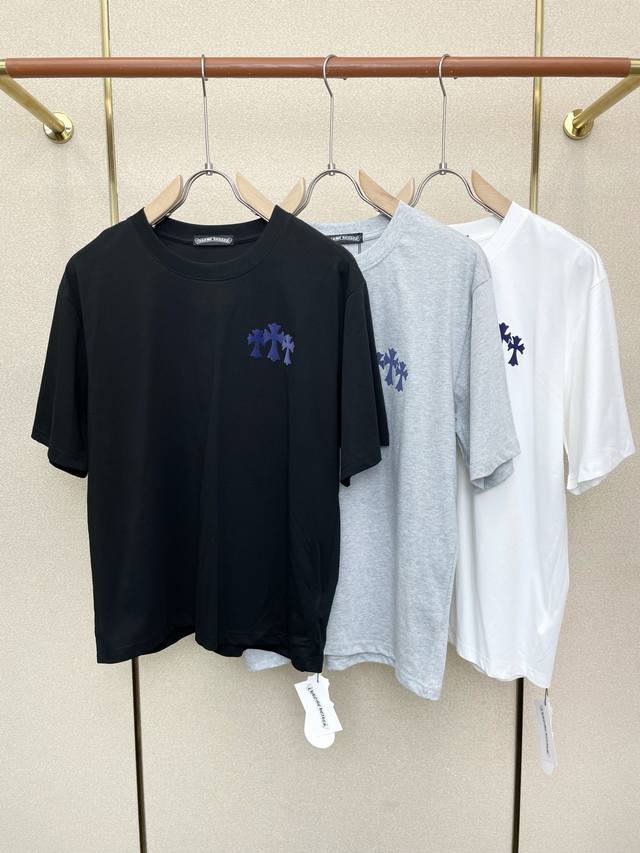 Chrome Hearts克罗心砸锅卖铁都要上的新款新款男士休闲短袖 高端定制 高端版本 时尚百搭爆款进口面料 手感超柔软细腻 穿着亲肤舒适 高端精品 代工厂p