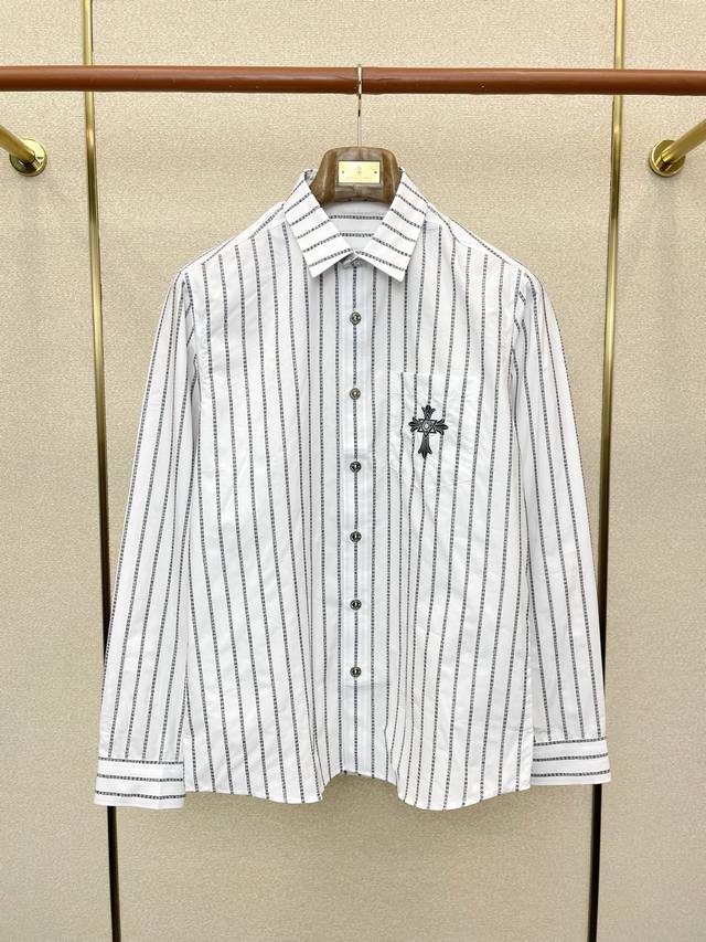 Chrome Hearts克罗心砸锅卖铁都要上的新款新款原单男士休闲衬衫 高端定制 高端版本 时尚百搭爆款进口面料 手感超柔软细腻 穿着亲肤舒适 高端精品 代工