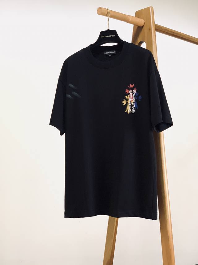 Chrome Hearts 克罗心 2026Ss春夏新品 手绘哥特印花t恤｜潮流街头天花板重磅双股精梳棉，软糯有垂感，透气不闷汗，久穿不变形、不起球前后哥特手绘