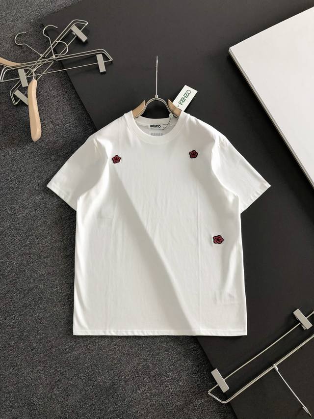 Kenzo 2026 Spring Summer Newest Crew Neck Embroidered Fashion Short-Sleeve T-Shi