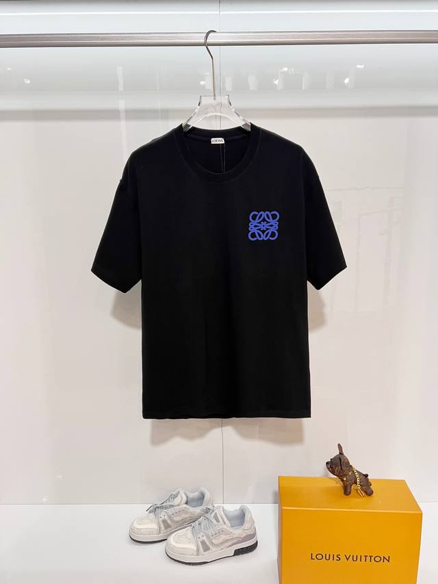 Loewe 280g Crew Neck Short Sleeve T-Shirt, featuring classic 3D embossed texture