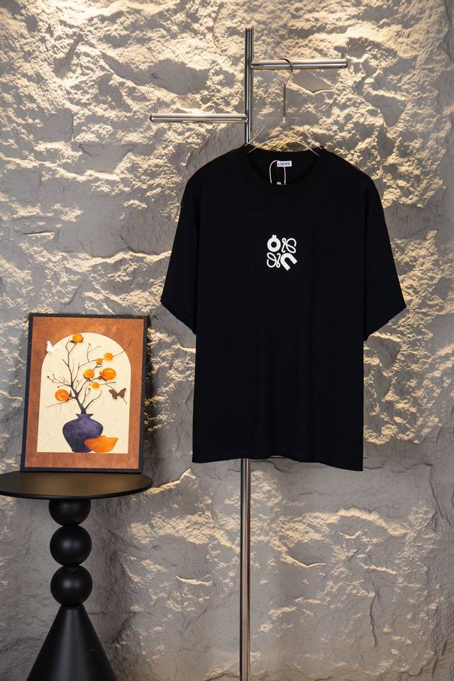 Style Number: Y59 Loewe x On 2026 New Heavy-Duty Distressed Printed Short-Sleeve