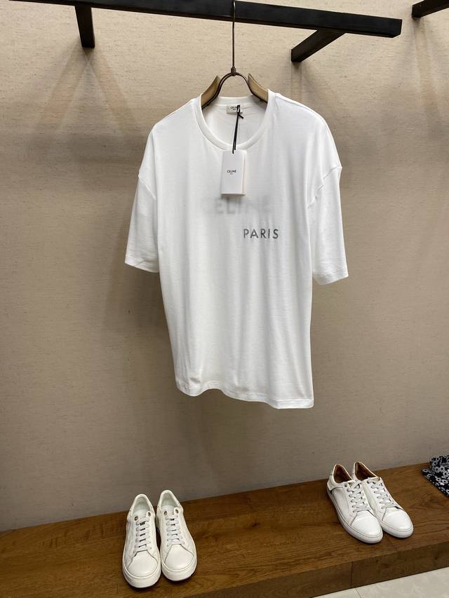Celine Double-Layer Printed Short-Sleeve T-Shirt Fabric Selection: Selected 180g Celine Double-Layer Printed Short-Sleeve T-Shirt Fabric Selection: Selected 180g