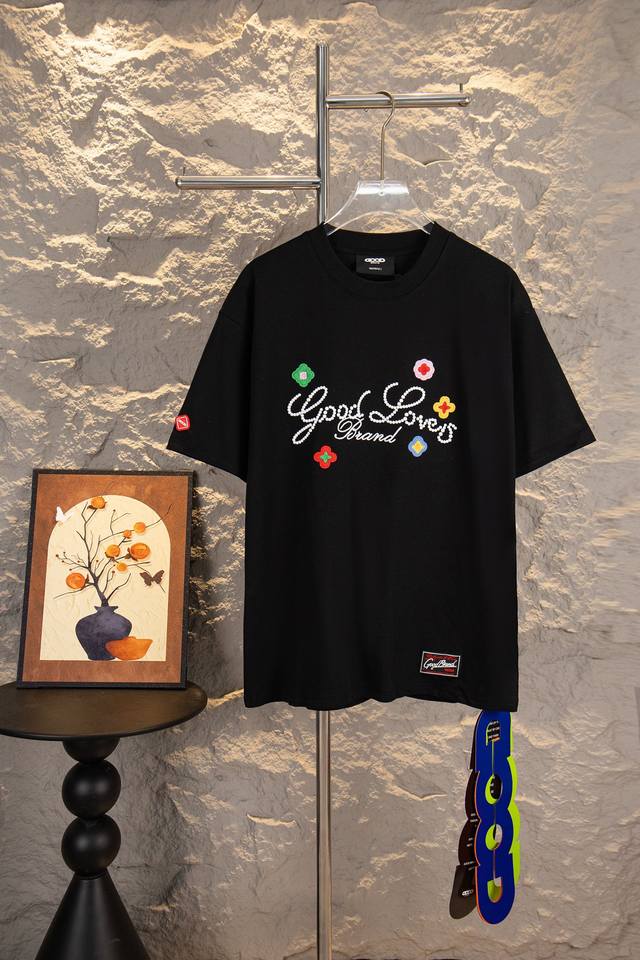 Style No.: Y20 Goodbrand 25Ss 3D Embroidered Slogan, Logo, and Flowers Heavyweig