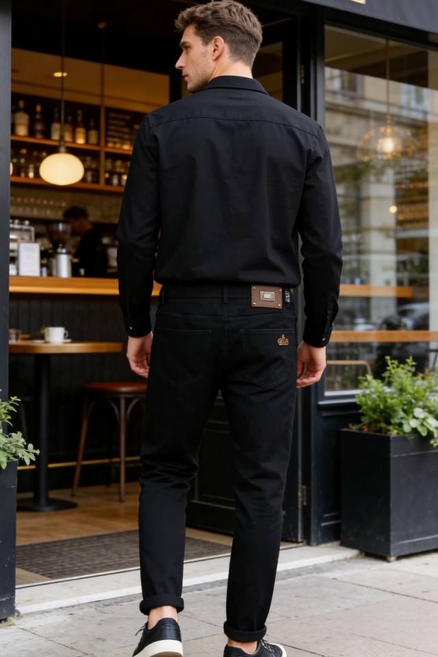 Dolce & Gabbana Spring Summer 2026 New Arrival! Stylish men's slim-fit dark casu