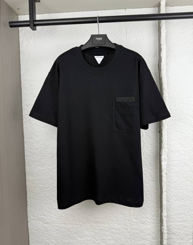 Bottega Veneta (BV) Pocket Leather T-Shirt, Short Sleeve, XS, S, M, L