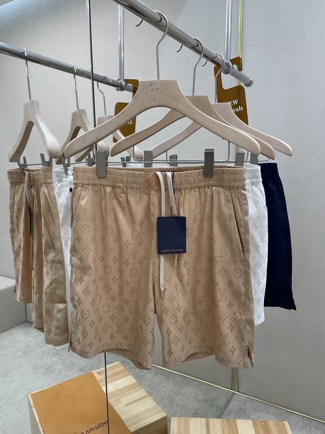 Featured item: LV monogram jacquard silk shorts. These silk shorts feature a lus Featured item: LV monogram jacquard silk shorts. These silk shorts feature a lus