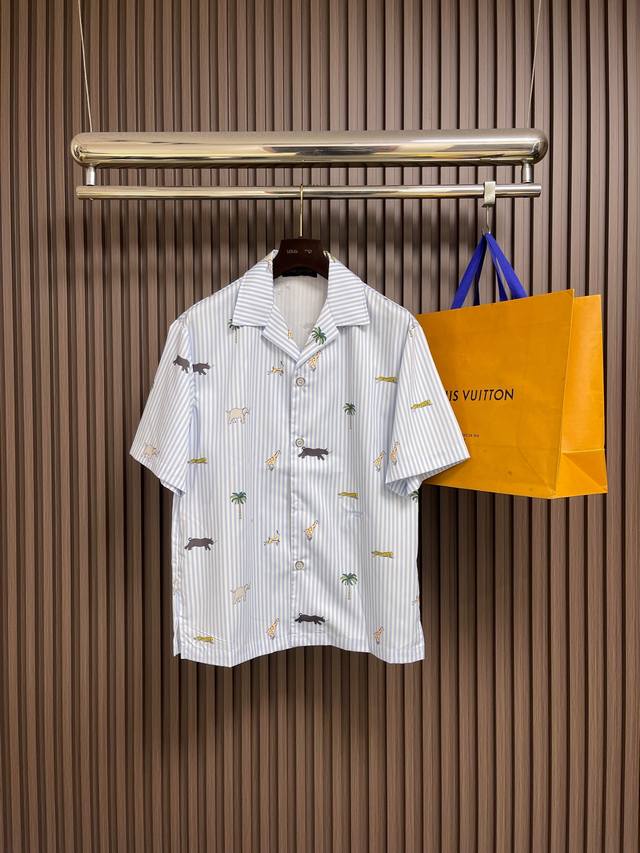Top p Shorts p Lv 2026Ss Spring Summer New Animal Embroidery Print Short-Sleeve Top p Shorts p Lv 2026Ss Spring Summer New Animal Embroidery Print Short-Sleeve