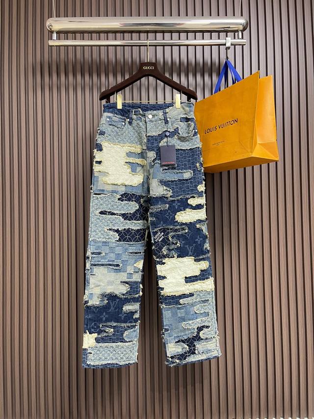 Price Adjustment Lv These Louis Vuitton patchwork jeans feature a jacquard, heav Price Adjustment Lv These Louis Vuitton patchwork jeans feature a jacquard, heav