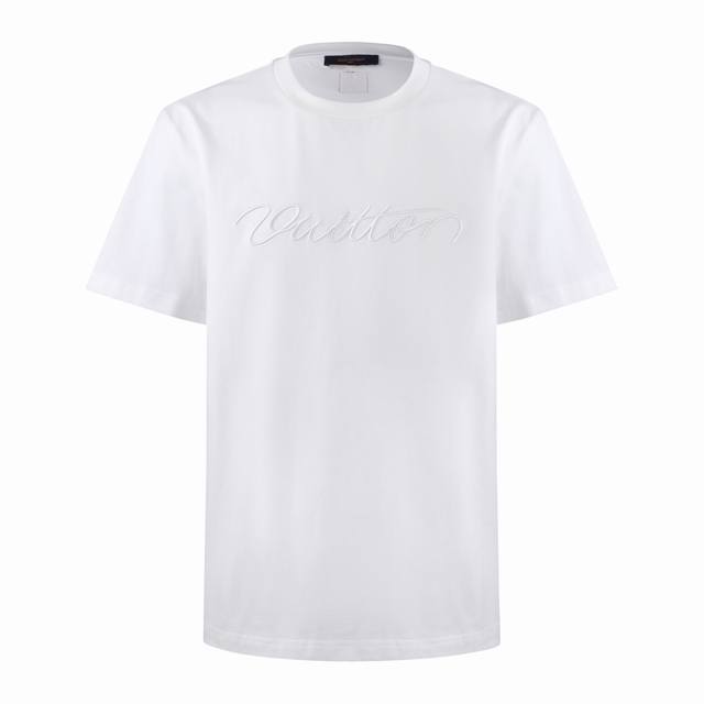 LV 26Ss Hand-embroidered Letter Short-Sleeve T-Shirt, originally purchased for 9