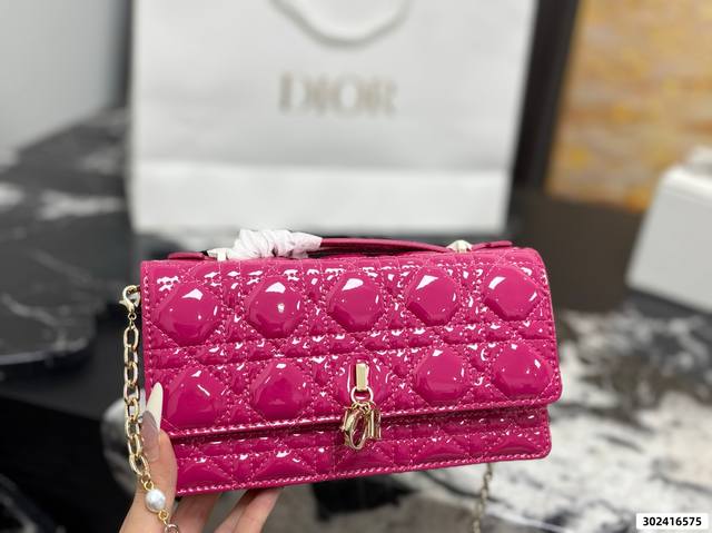 Patent Leather Dior WOC Chain Bag, actual product photos, 1:1 replica, original