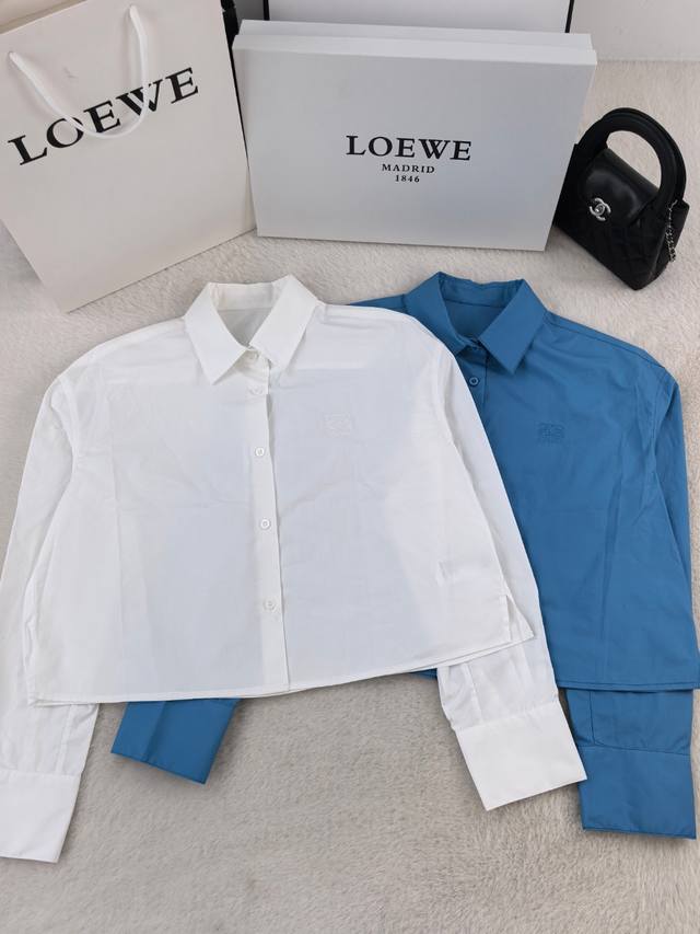 Original women's long-sleeved shirt with packaging, Loewe style, yb1:1, two colo