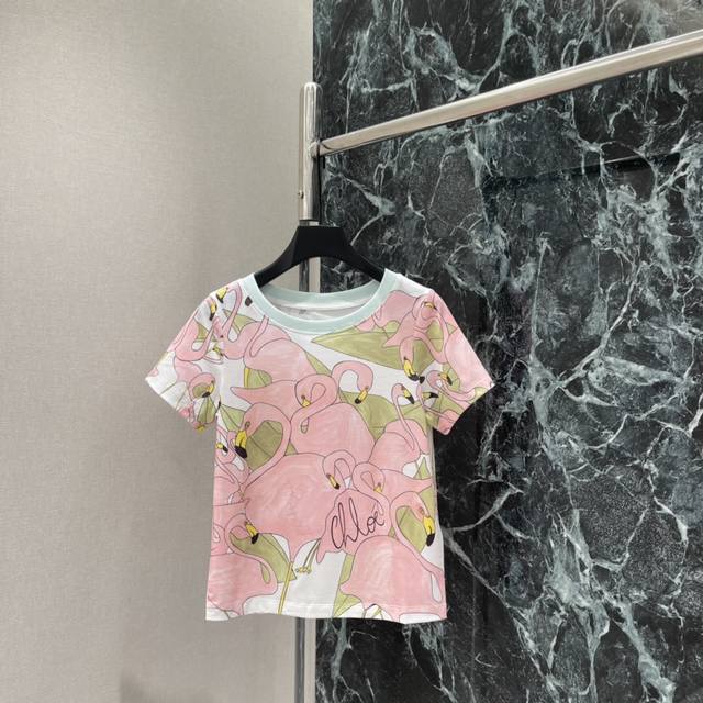 Original high-quality women's T-shirt with packaging, Chloe Spring Summer 2026 n