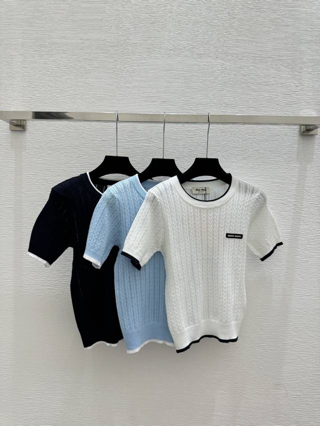 Original quality women's knit short-sleeved top with packaging, from M brand, ea