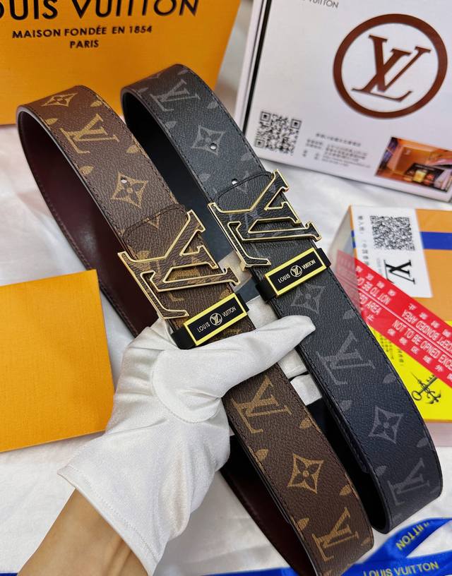 皮带：Lv..路易..威登顶级复刻- 腰带：原单品质百分百进口原厂头层牛皮，保证真皮。雕花镂空工艺.真空电镀.永不掉色.24K纯钢扣头层老花，黑格，棕格，黑花，