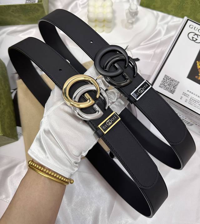 皮带：古奇.Gu...Cci原单 腰带：百分百头层牛皮，保证真皮，24K双色纯钢扣双面可用专柜同等质量， 送人自用首选包装： 请认准如图专柜全套礼盒包装，赠送打