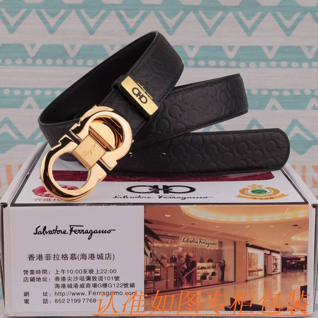 Product Name: Ferragamo Wooden Leather Belt (Original) Material: 100% Top-Grain
