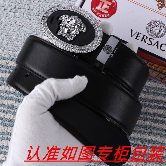 Men's Belt: Versace Original Men's Belt: 100% top-grain cowhide, guaranteed genu Men's Belt: Versace Original Men's Belt: 100% top-grain cowhide, guaranteed genu