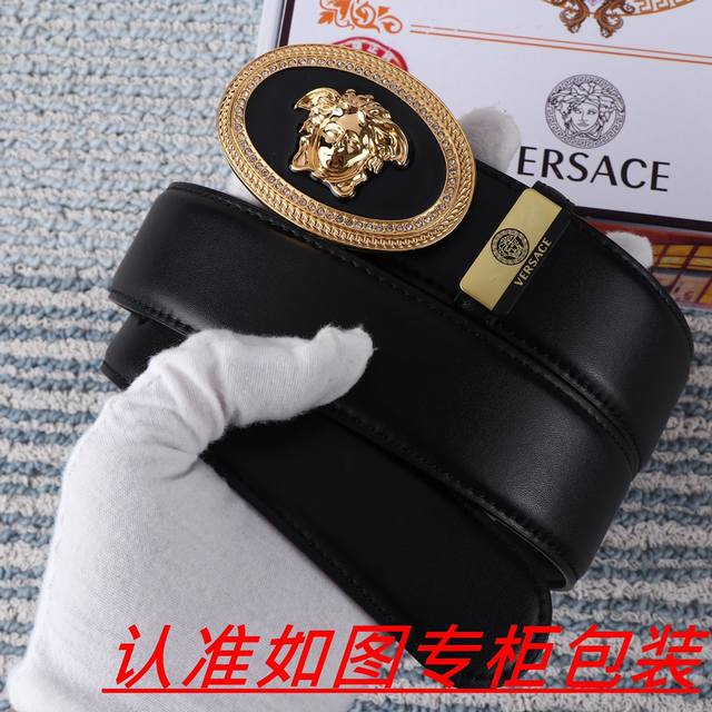 Men's Belt: Versace Original Men's Leather Belt: 100% top-grain cowhide, guarant Men's Belt: Versace Original Men's Leather Belt: 100% top-grain cowhide, guarant