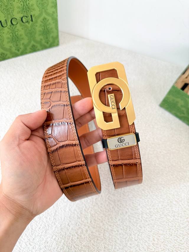 Product Name: Gucci Original Belt Leather Belt Model: Hook buckle, pure steel bu