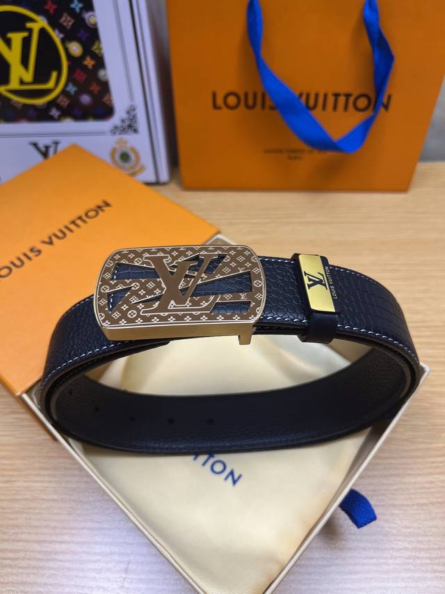 Belt: Louis Vuitton Top-Tier Replica Belt: 100% Imported Original Top-Grain Cowh