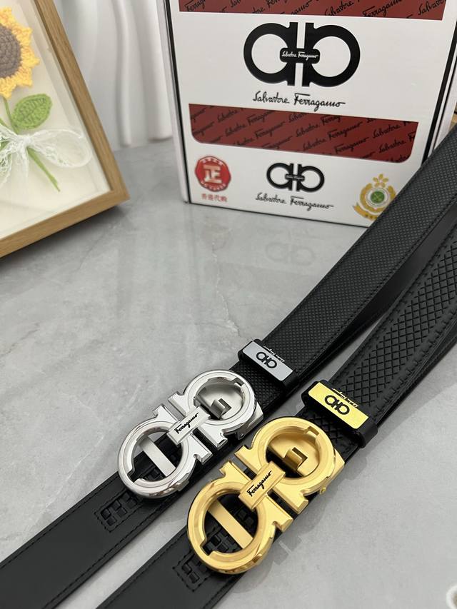 品名：菲拉格幕 自动带 材质：原单牛皮腰带 百分百头层牛皮腰带保证真皮，24K纯钢扣，专柜原单品质、做工精细，时尚大牌，送人自用首选包装： 请认准如图专柜包装赠