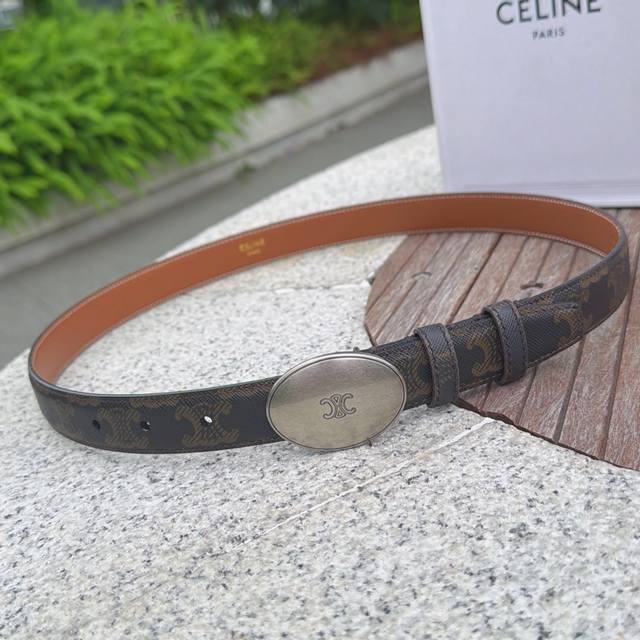 2.5cm Celine belt, top-grain cowhide, length: 75cm, 80cm, 85cm, 90cm, 95cm.