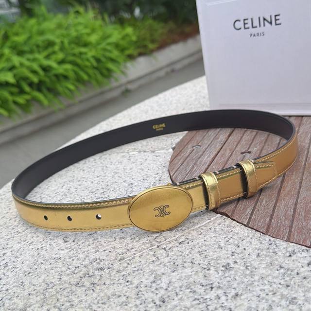 2.5cm Celine belt, top-grain cowhide, length: 75cm, 80cm, 85cm, 90cm, 95cm.