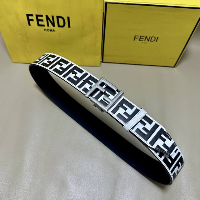 Package includes +10 Fendi 38mm wide leather belt, same style as in boutiques. O