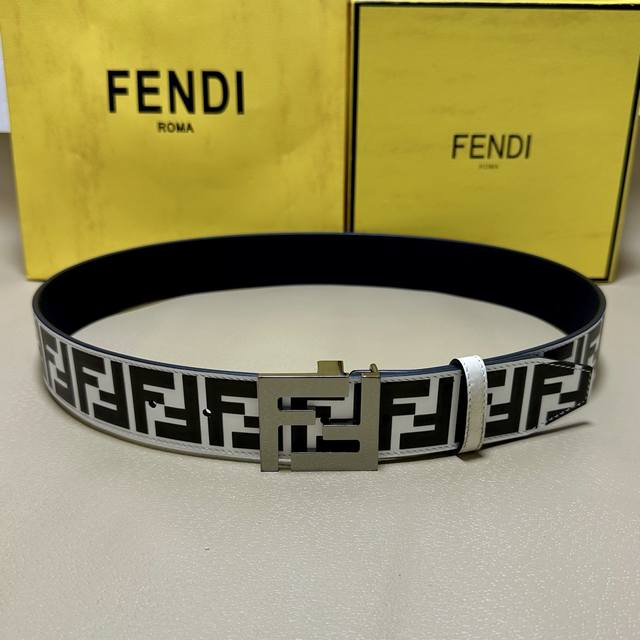 Image Package +10 Fendi 38mm wide leather belt, same style as in boutiques. Orig