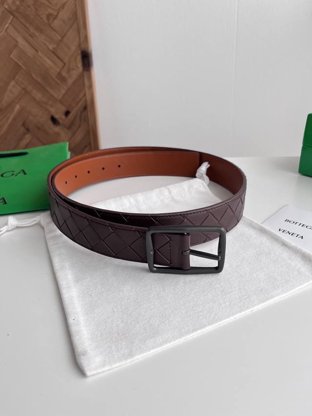 Bv 2026 Newest Men's Braided Belt, Handmade Intreccio Large Grid Braided Double-
