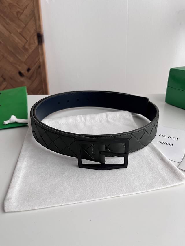 Bv 2026 Newest Men's Braided Belt, Handmade Intreccio Large Check Braid, Italian