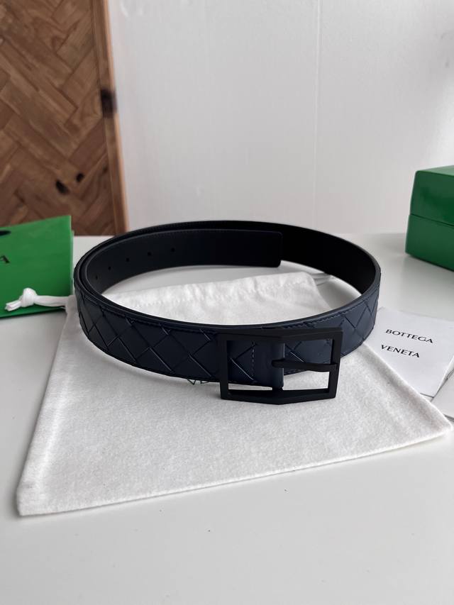 Bv 2026 Newest Men's Braided Belt, Handmade Intreccio Large Check Braid, Italian