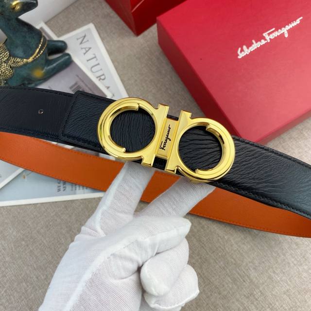 Ferragamo Special Leather Belt Series, original factory hardware, high-quality s