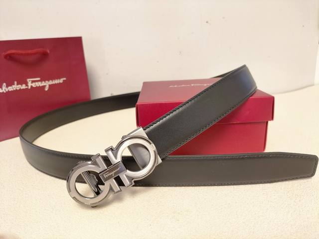 Brand: Ferragamo Men's Automatic Waist Belt - 35mm Width, 316 Stainless Steel Bu