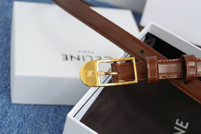 Brand Celine Women's Belt No. 550, 1.8cm Description: Double-sided original leat