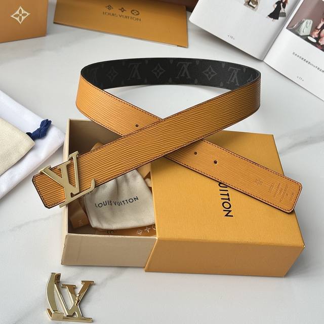 Original packaging, latest version from L-brand boutique, 40mm wide leather stra