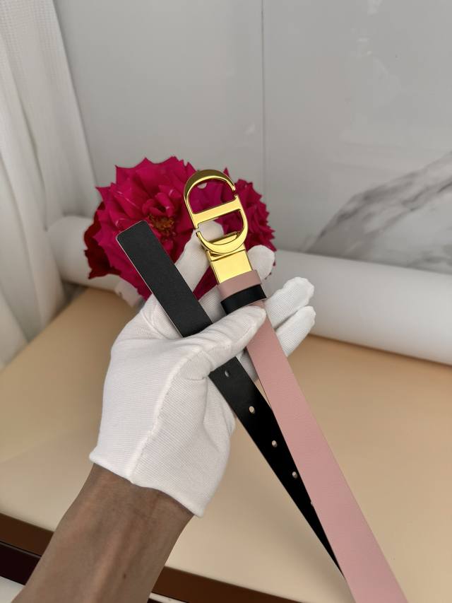 迪奥女士2.0Cm双面腰带 进口牛皮 品质保证 时尚简约百搭款