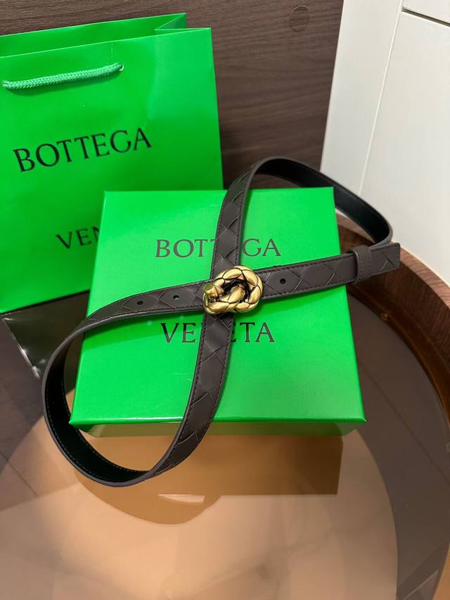 New boutique synchronized pure hand-woven women's belt, full-grain imported leat