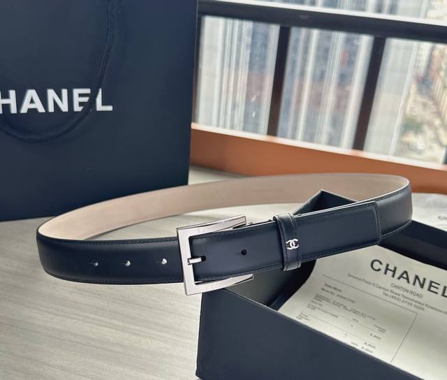 3.0Cm香奈儿腰带，鳄鱼纹双面头层牛皮，长度：75.80.85.90.95.100.欧，