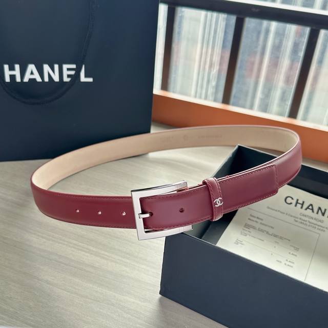 3.0Cm香奈儿腰带，鳄鱼纹双面头层牛皮，长度：75.80.85.90.95.100.欧