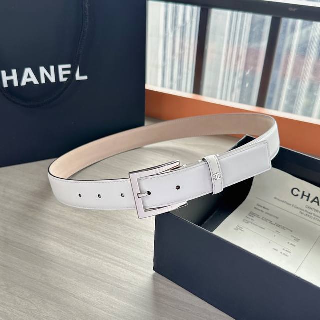 3.0Cm香奈儿腰带，鳄鱼纹双面头层牛皮，长度：75.80.85.90.95.100.欧，