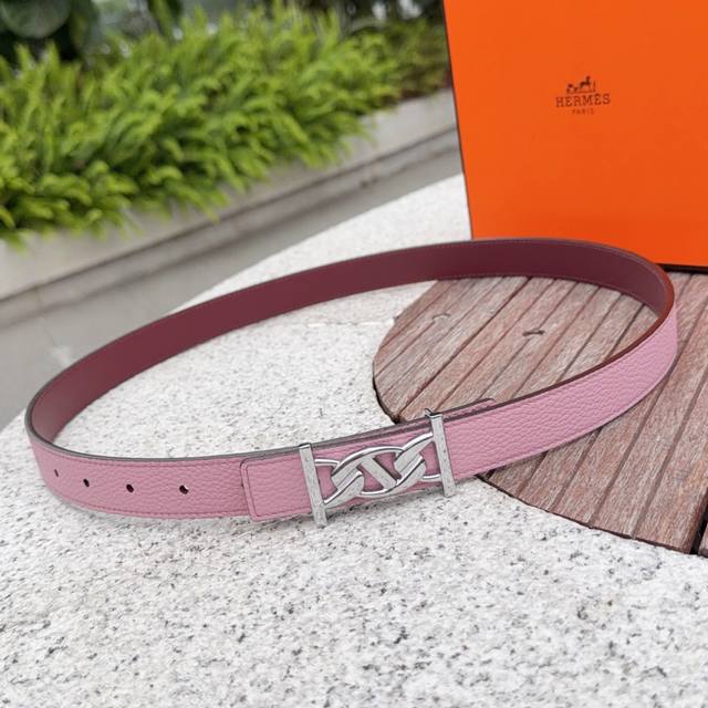 2.5cm Hermes belt, double-sided top-grain cowhide, length: 75.80.85.90.95.105. E